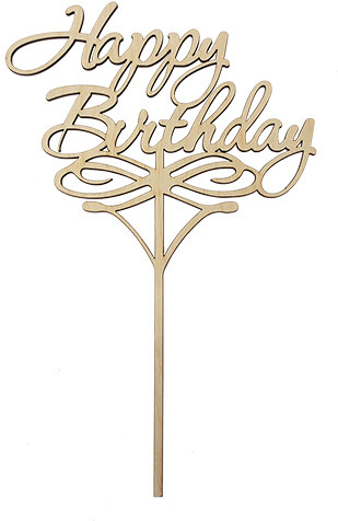 Заготовка деревянная «Happy Birthday» | Астра