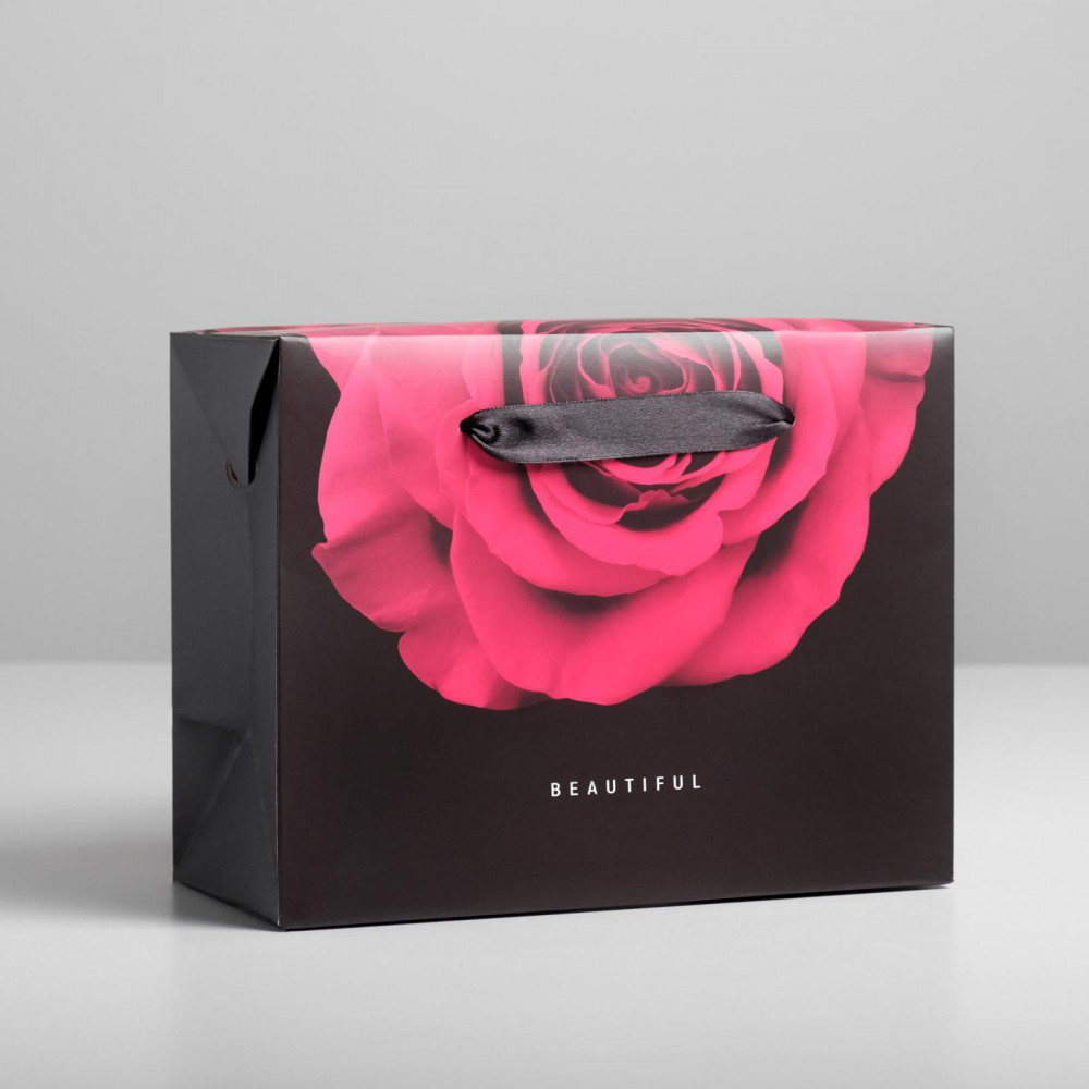 Пакет—коробка подарочная «Beautiful» | Яркие цветы | Дарите Счастье