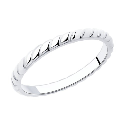 Кольцо из серебра с родированием