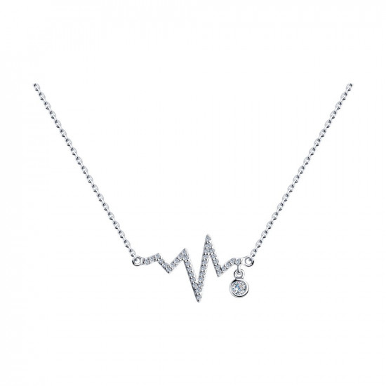 Колье из серебра с фианитами