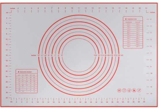 Коврик для выпечки и раскатки теста