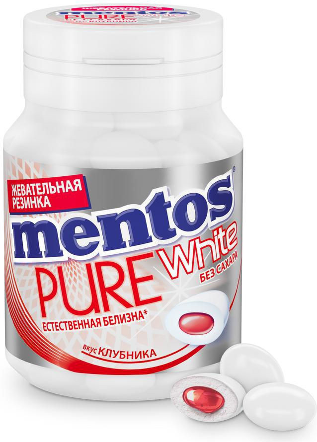 Жевательная резинка «Клубника» | Pure white | Mentos