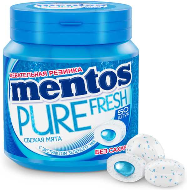 Жевательная резинка «Свежая мята» | Pure fresh | Mentos