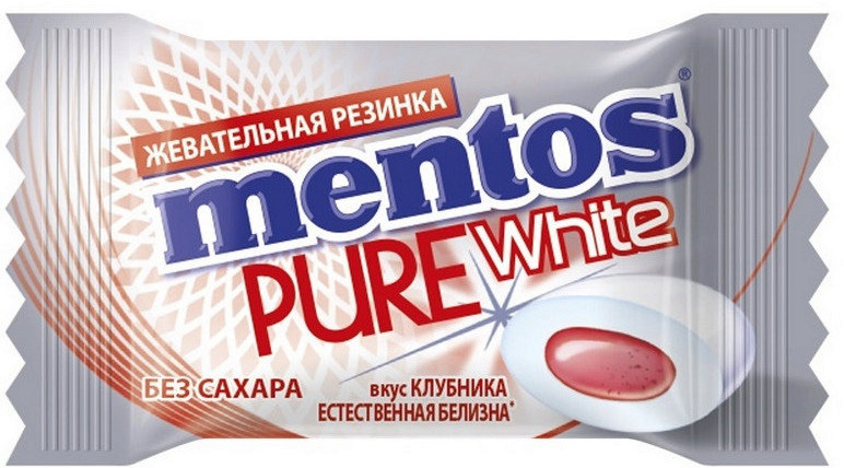 Жевательная резинка «Клубника» | Pure white | Mentos