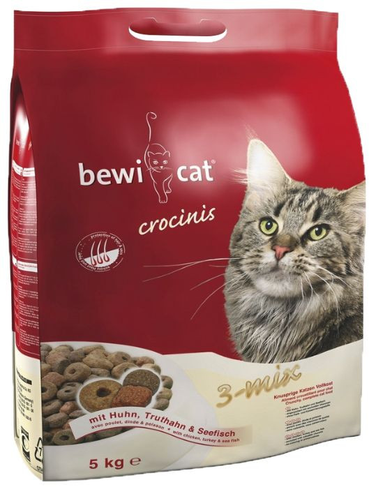 Корм для взрослых кошек с курицей, индейкой и рыбой | Bewi Cat
