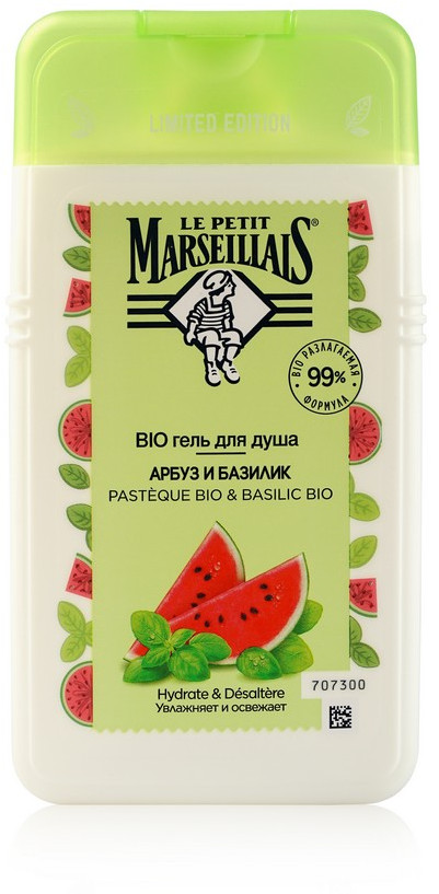 Гель для душа «Арбуз и базилик» | Le Petit Marseillais