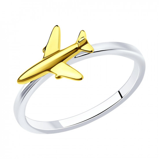 Кольцо из золочёного серебра