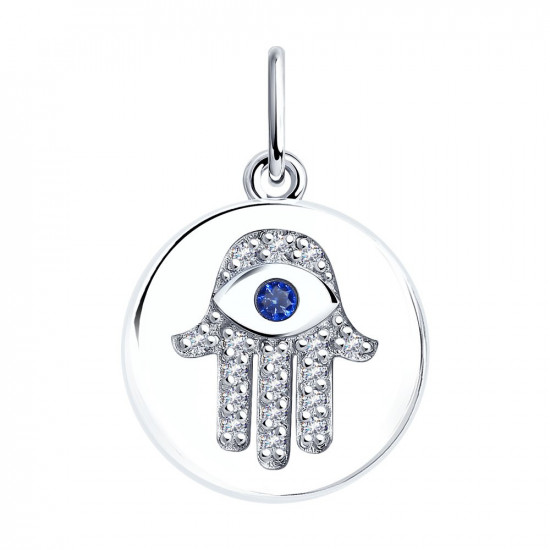 Подвеска из серебра с фианитами