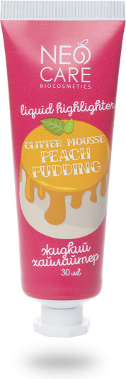 Хайлайтер жидкий для лица «Glitter mousse peach pudding» | Neo Care