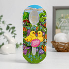 Ложка с гравировкой сувенирная «Цыплята в цветах»