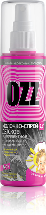 Молочко-спрей от комаров репеллентное | Baby | OZZ