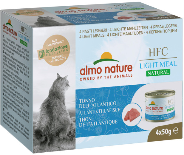 Набор консервов для кошек низкокалорийных с атлантическим тунцом | HFC | Almo Nature