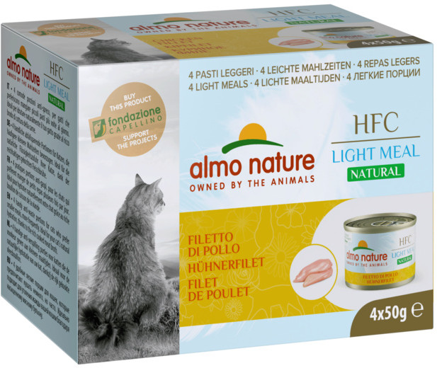 Набор консервов для кошек низкокалорийных с куриным филе | HFC | Almo Nature