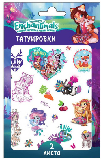 Наклейки - татуировки «Энчантималс»