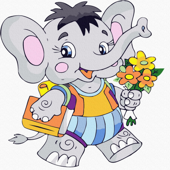 Картина по номерам «Слоник»