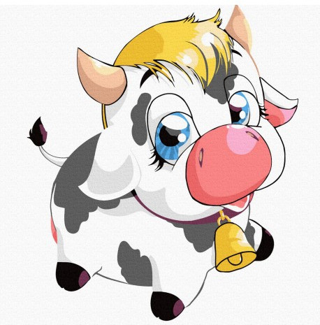 Картина по номерам «Маленькая буренка»