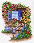 Канва с рисунком «Окно в сад»