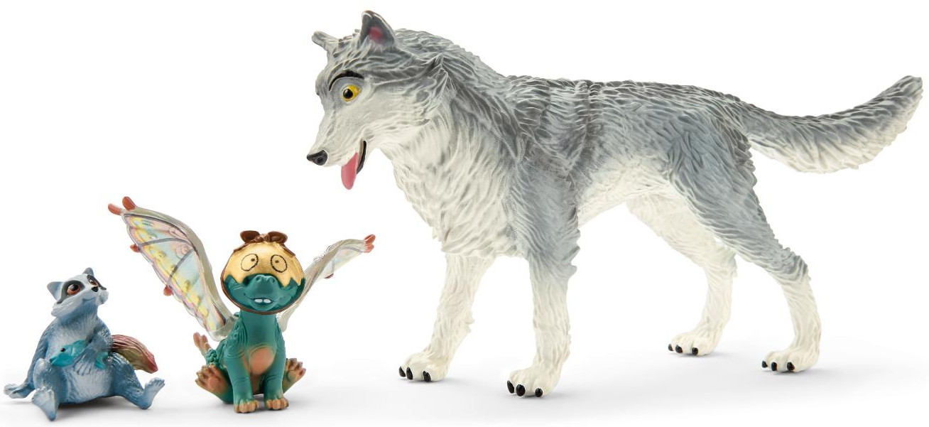 Набор фигурок «Волк Лайкос, дракон Нугур и енот Пиу» | Schleich