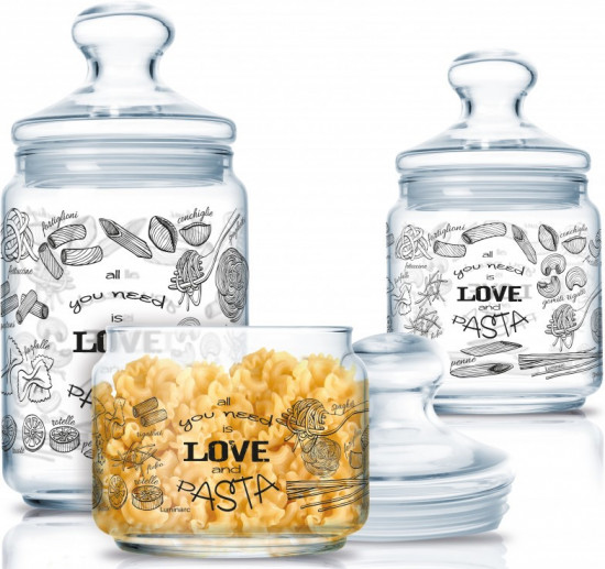 Набор банок для продуктов «Love Pasta Plano»