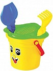 Песочный набор (ведро малое,  ситечко,  совок,  грабельки)