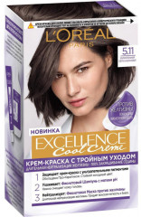 Стойкая крем-краска для волос «Excellence Cool Crème», оттенок 5.11 Ультрапепельный Светло-Каштановый