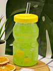 Стакан с крышкой и трубочкой «Ананас Excellent»
