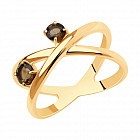 Кольцо из золочёного серебра с гранатами