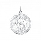 Подвеска из серебра с алмазной гранью