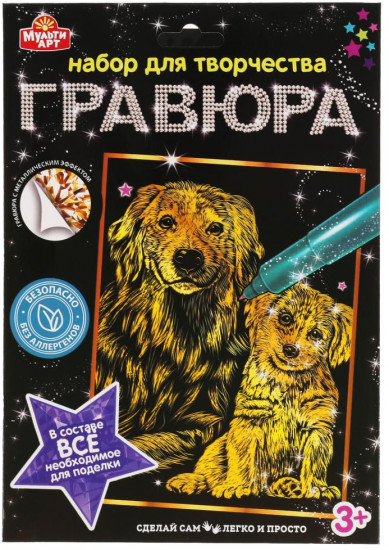 Гравюра «Золотой ретривер»