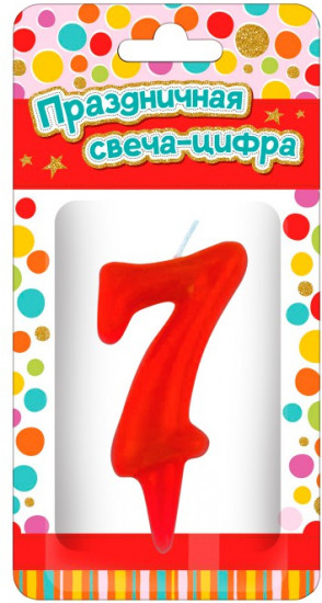 Свеча для торта «Цифра 7»