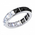 Кольцо из серебра с фианитами