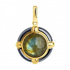 Подвеска из золочёного серебра с лабрадоритом