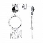 Серьги из серебра с кристаллами Swarovski