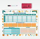 Планер магнитный с маркером и губкой «Школьный»