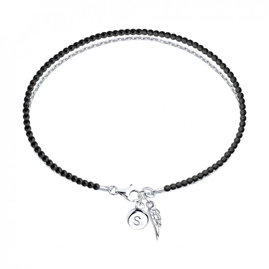 Браслет из серебра со шпинелью