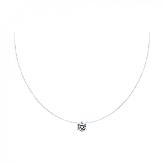 Колье из серебра с фианитом