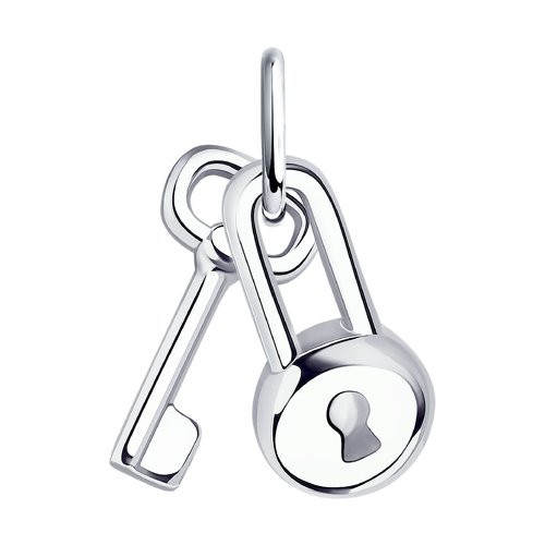 Подвеска из серебра с родированием