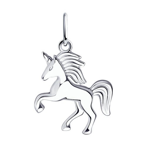 Подвеска из серебра с родированием