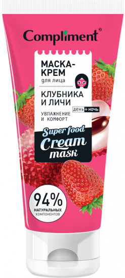 Маска-крем для лица «Клубника и личи»