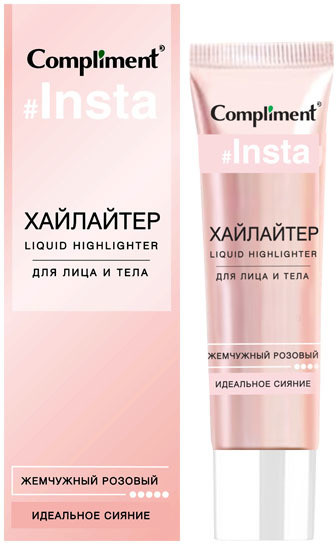 Хайлайтер для лица и тела жемчужный, оттенок Розовый