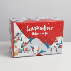 Коробка складная «Зимний город»