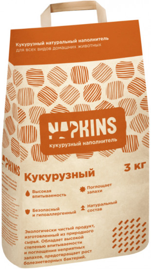Наполнитель для кошачьего туалета кукурузный