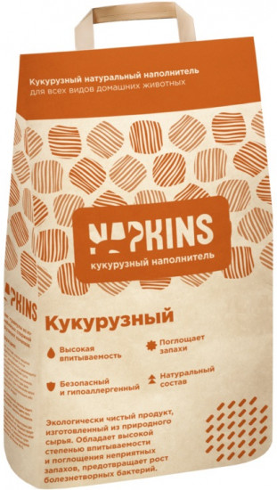Наполнитель для кошачьего туалета кукурузный