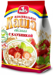 Каша овсяная с клубникой