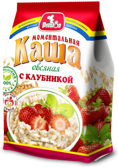 Каша овсяная с клубникой