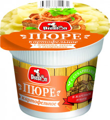 Пюре картофельное с луком и сухариками