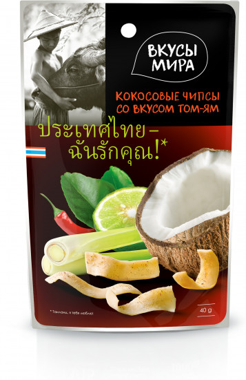 Чипсы кокосовые со вкусом том-ям