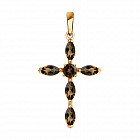 Подвеска из золоченого серебра с раухтопазами