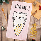 Полотенце вафельное «Lick me»