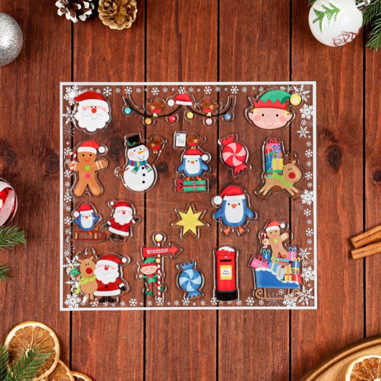 Наклейки на окна «Новогоднее ассорти»